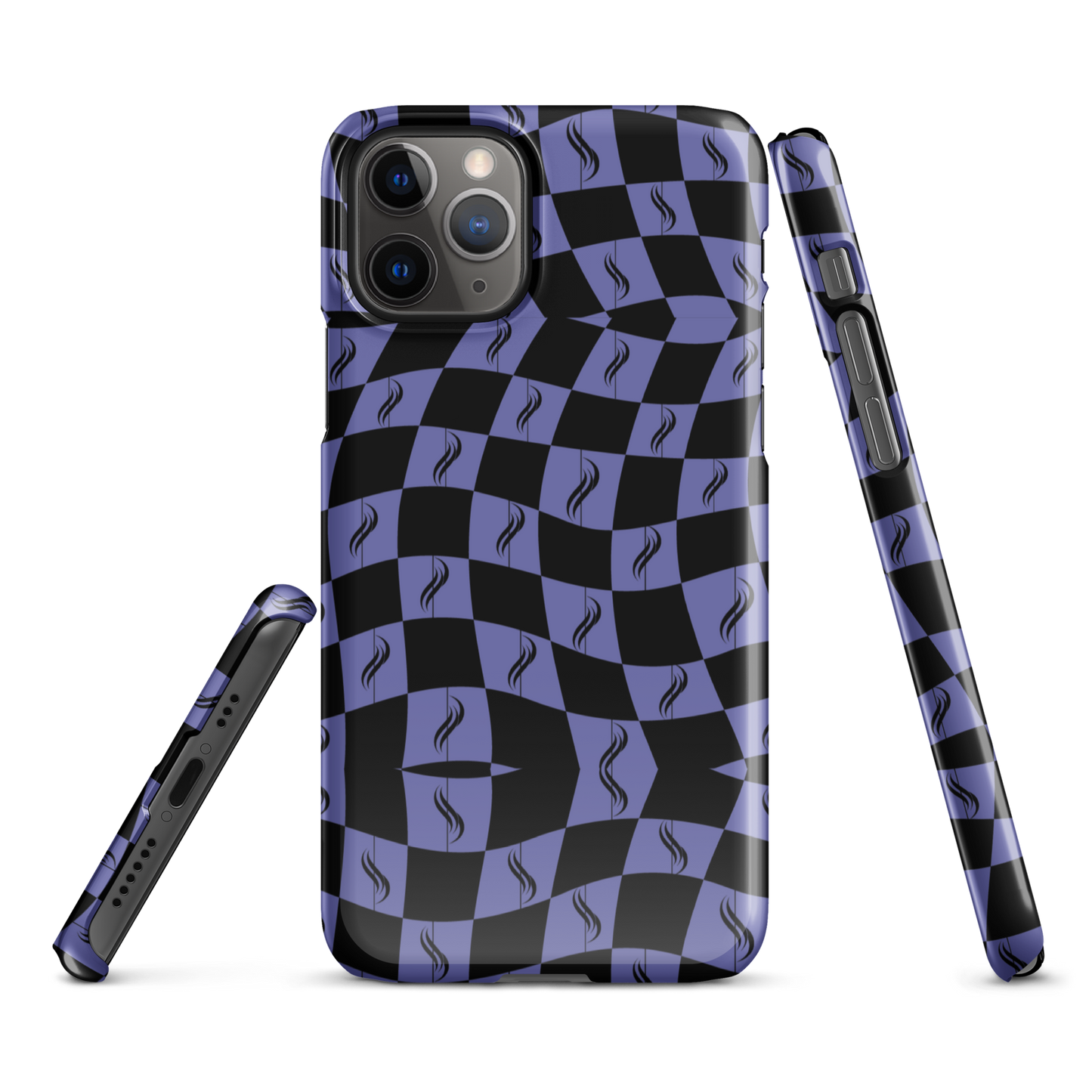 Purple Wavy Icon Iphone Case