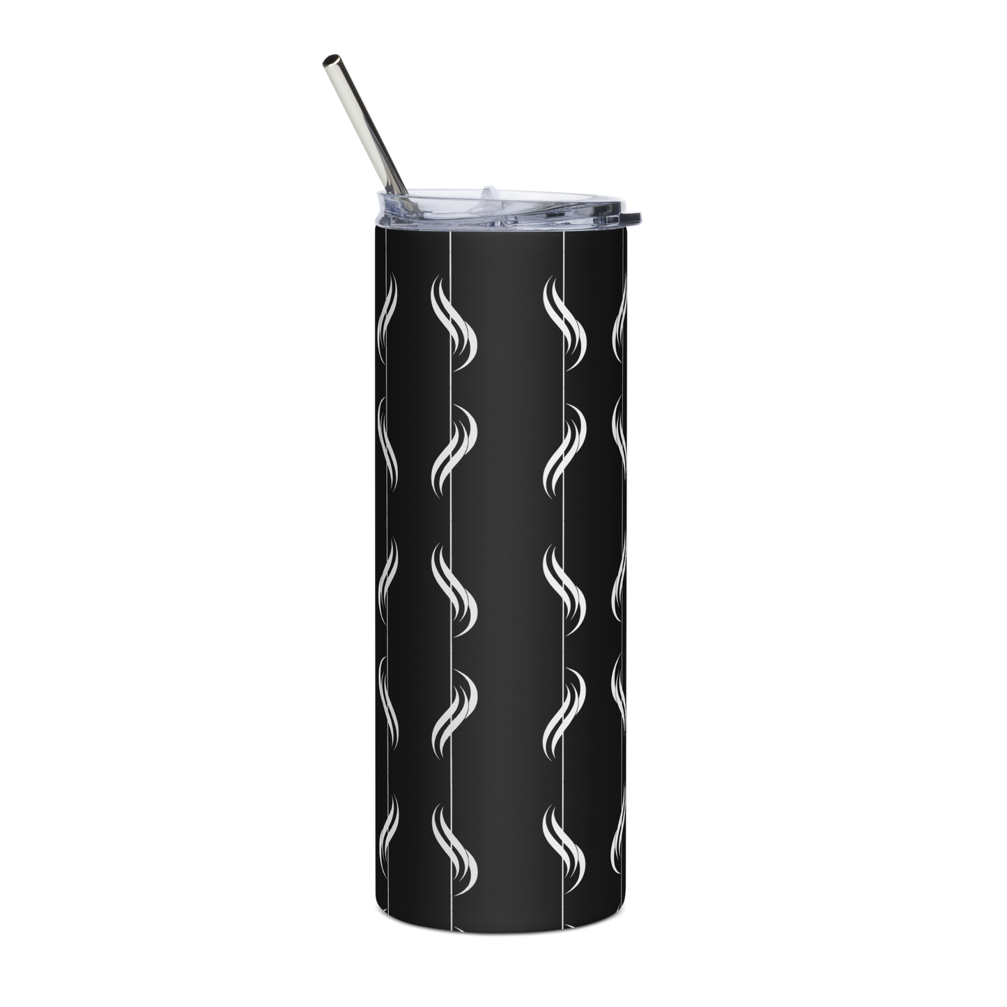 Black Icon Pattern Tumbler