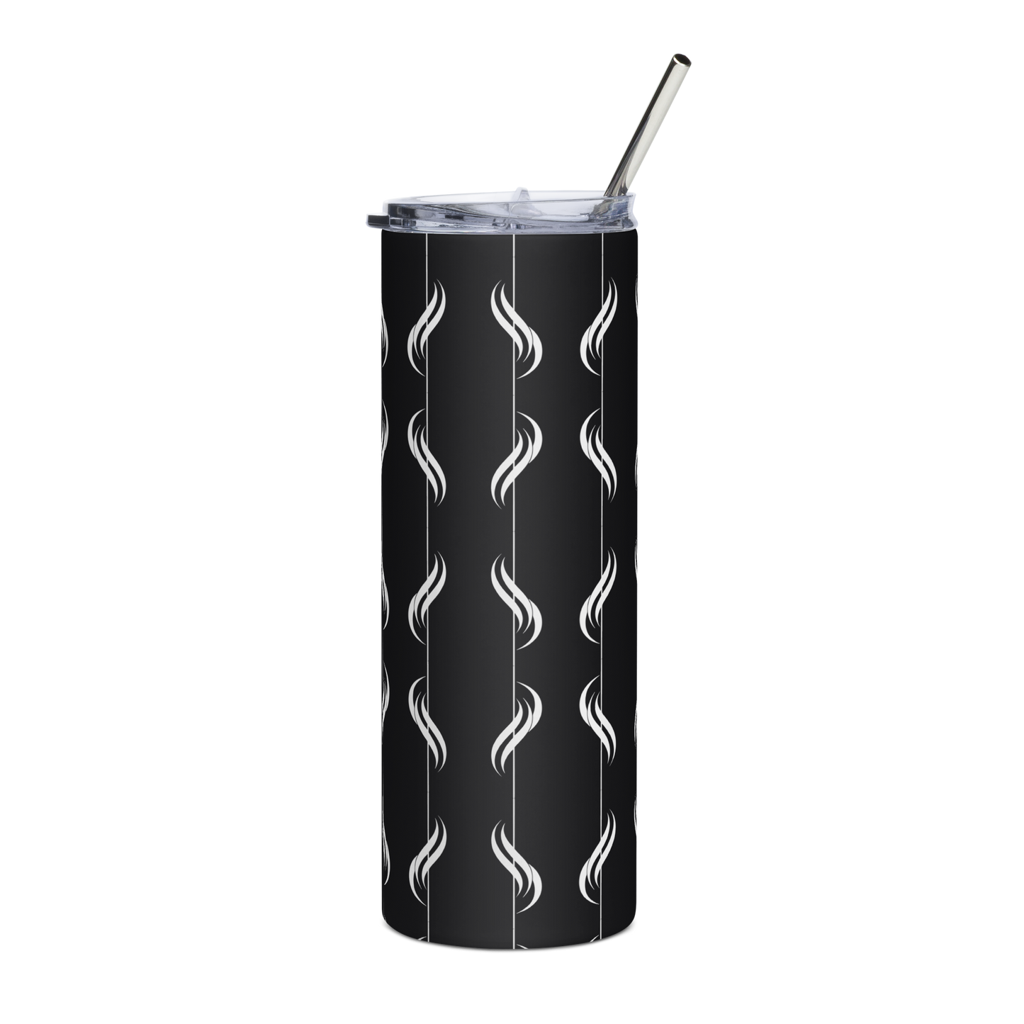 Black Icon Pattern Tumbler