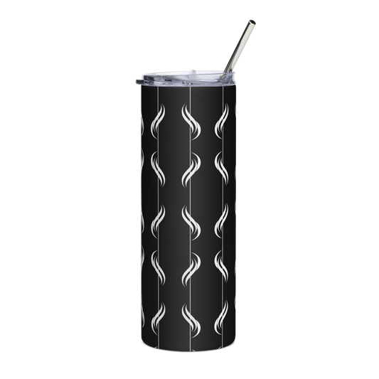 Black Icon Pattern Tumbler